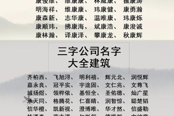 公司起名大全三字免费方案推荐