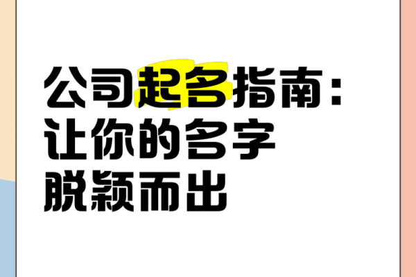 公司起名灵感集锦：独特创意助力品牌打造