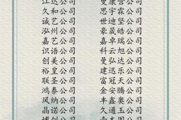 如何为帛字公司起一个既独特又有意义的名字